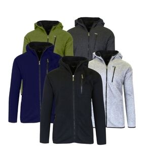 HEAVYWEIGHT ZIP HOODIE BLU ROCK WOMEN'S PLUS SIZE 3XL SHERPA LINED